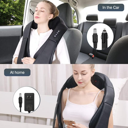 Heated Back Massage Device - Neck and Shoulder Shiatsu Massager