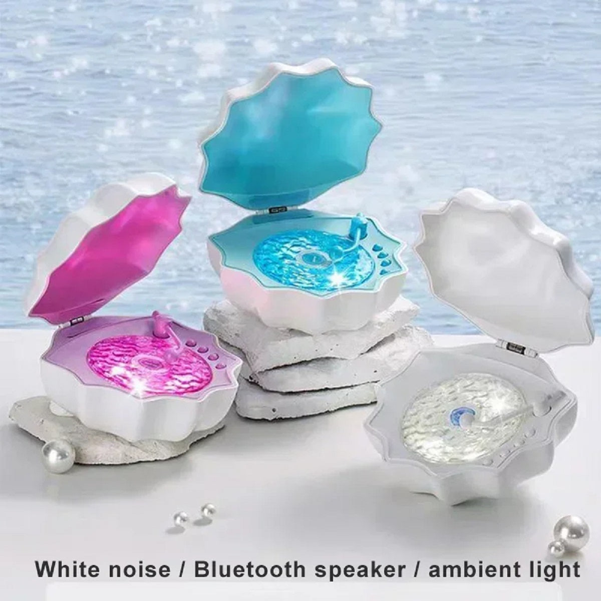 Bluetooth Speaker with Retro Design, White Noise and LED Lights