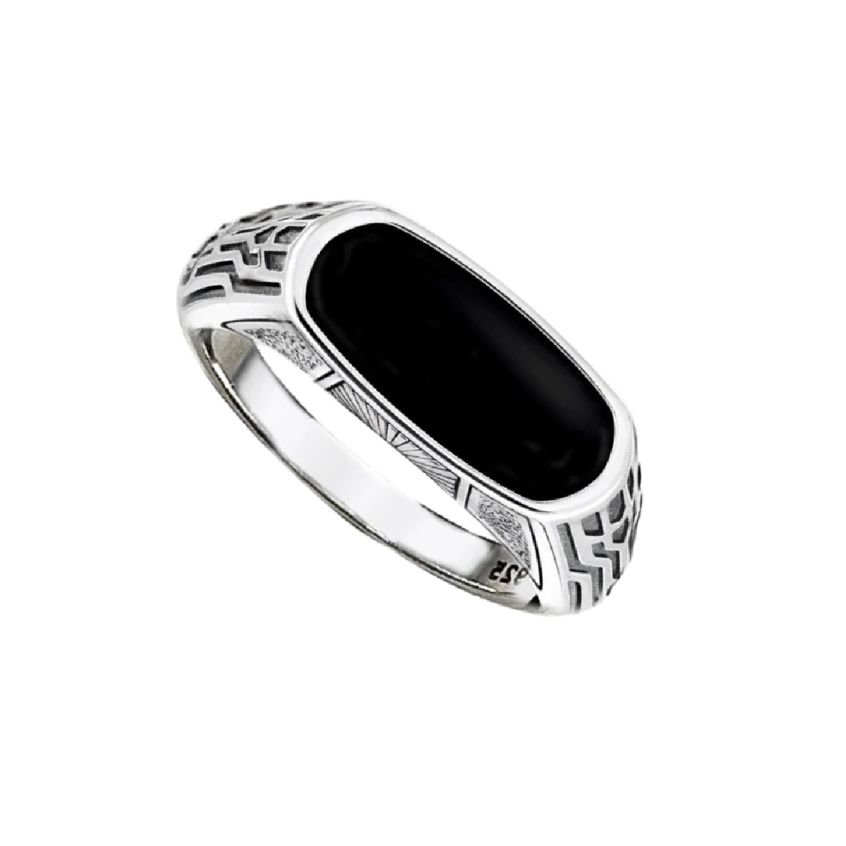 Oval Shaped Vintage Ring in 925 Sterling Silver for Unisex