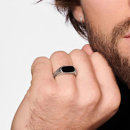 Oval Shaped Vintage Ring in 925 Sterling Silver for Unisex