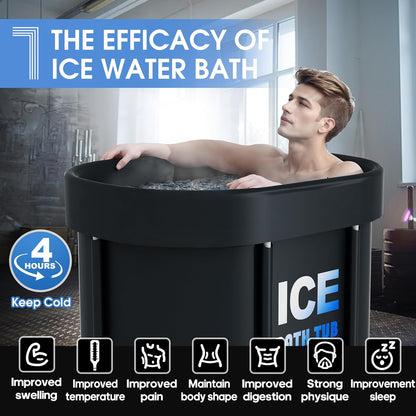 450L Portable Cold Plunge Tub – Oval Ice Bath