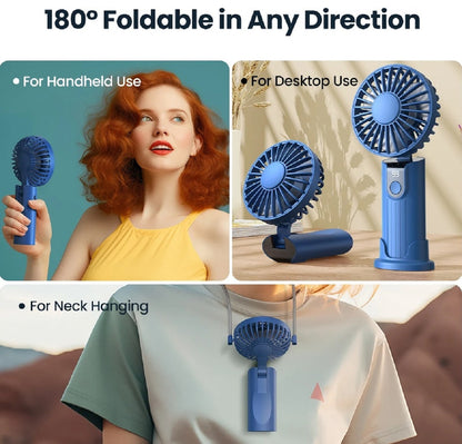 Compact USB Rechargeable Fan - Portable Handheld Design