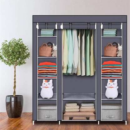 Non-Woven Fabric Storage Closet with Shelves - Portable Wardrobe