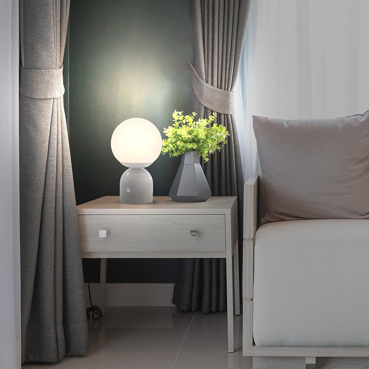 Rechargeable Touch-Controlled LED Table Lamp with Dimming Feature