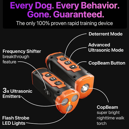 Ultrasonic Anti-Bark Device for Dogs - Rechargeable Trainer