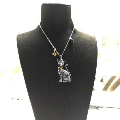 Cat Chain Necklace with Star Design