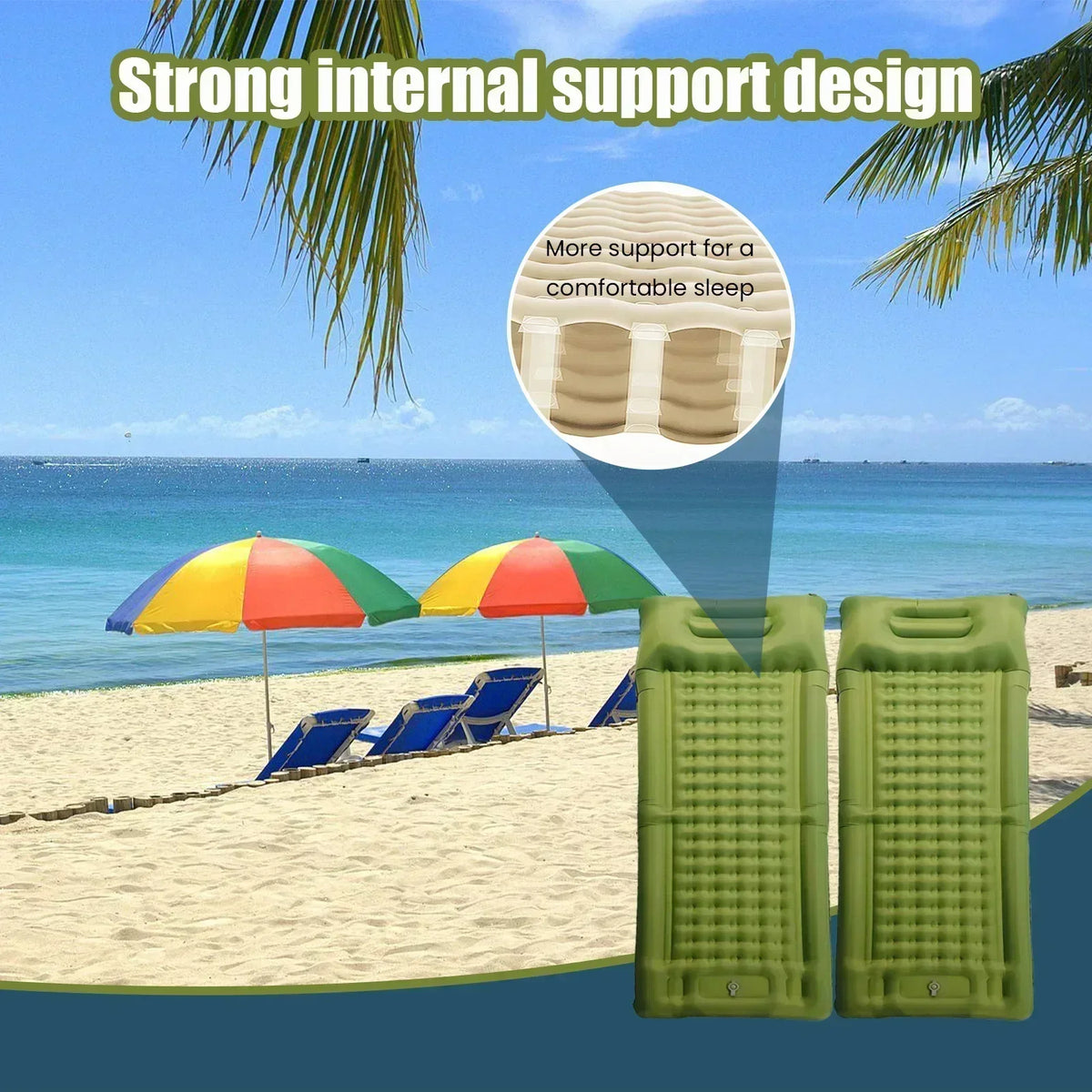 Ultralight Air Mattress for Camping - Self-Inflating with Integrated Pump