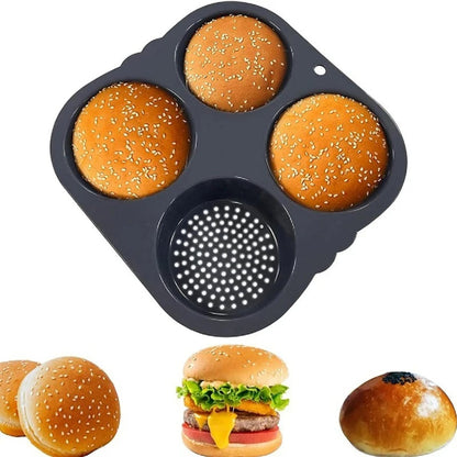 Silicone Baking Mold for Hamburger Buns - Non-Stick Bread Pan