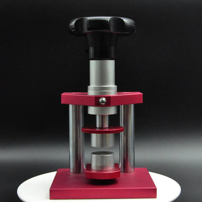 Watch Case Press Tool with Screw Mechanism - 20 Dies for Crystal Back