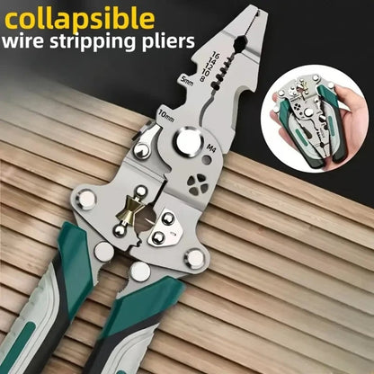 Multi-Purpose Electrician Tool - Wire Stripping, Crimping, and Cutting Pliers
