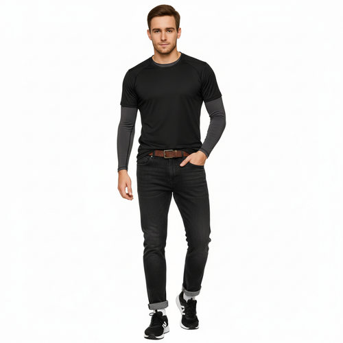 Men's Flannel Denim Jeans - Thermal Stretch Fleece Lined for Winter