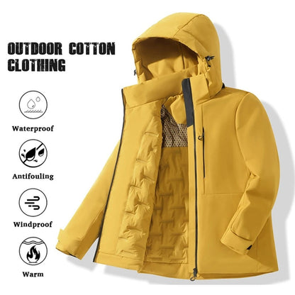 Waterproof Fleece Jacket for All - Thermal Raincoat for Winter Weather