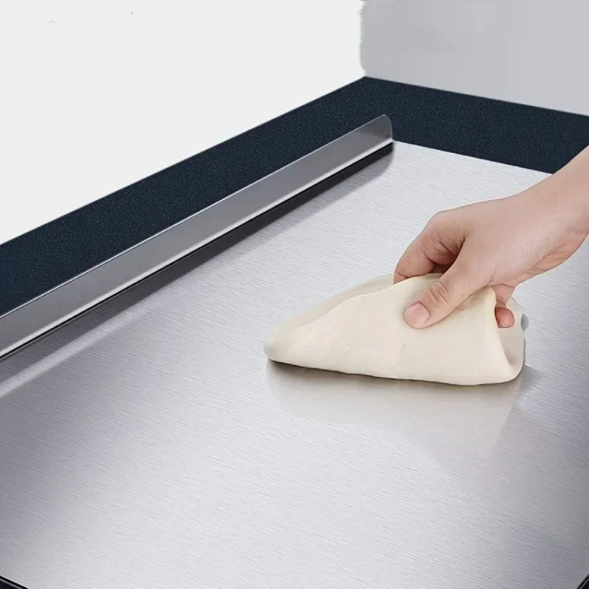 Space-Saving Stainless Steel Corner Cutting Board
