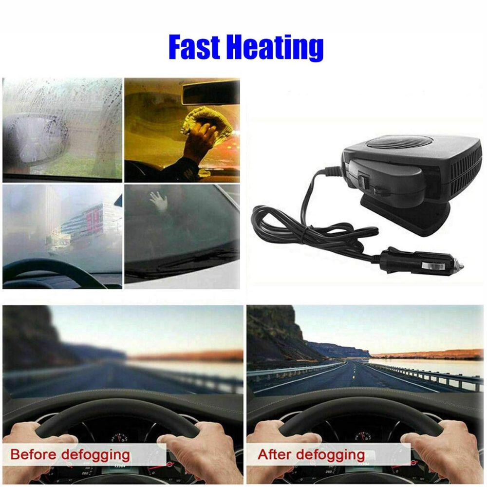 12V Portable Car Heater – 150W/300W Ceramic Fan Defroster & Warmer