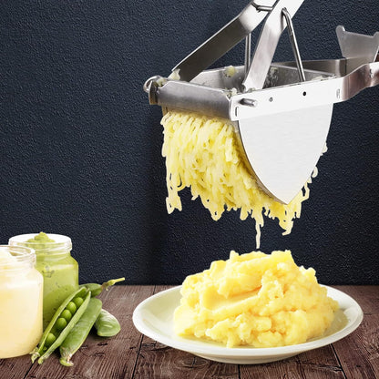 Stainless Steel Potato Ricer – Masher for Fruits and Vegetables