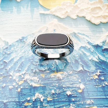 Oval Shaped Vintage Ring in 925 Sterling Silver for Unisex