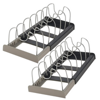 2Pcs Adjustable 7 Dividers Rack
