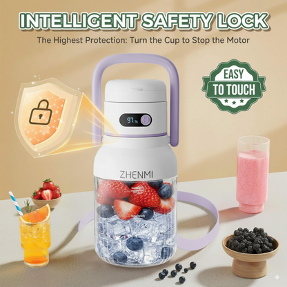 Rechargeable USB-C Portable Blender - 33 Oz Smoothie Maker with Easy Clean