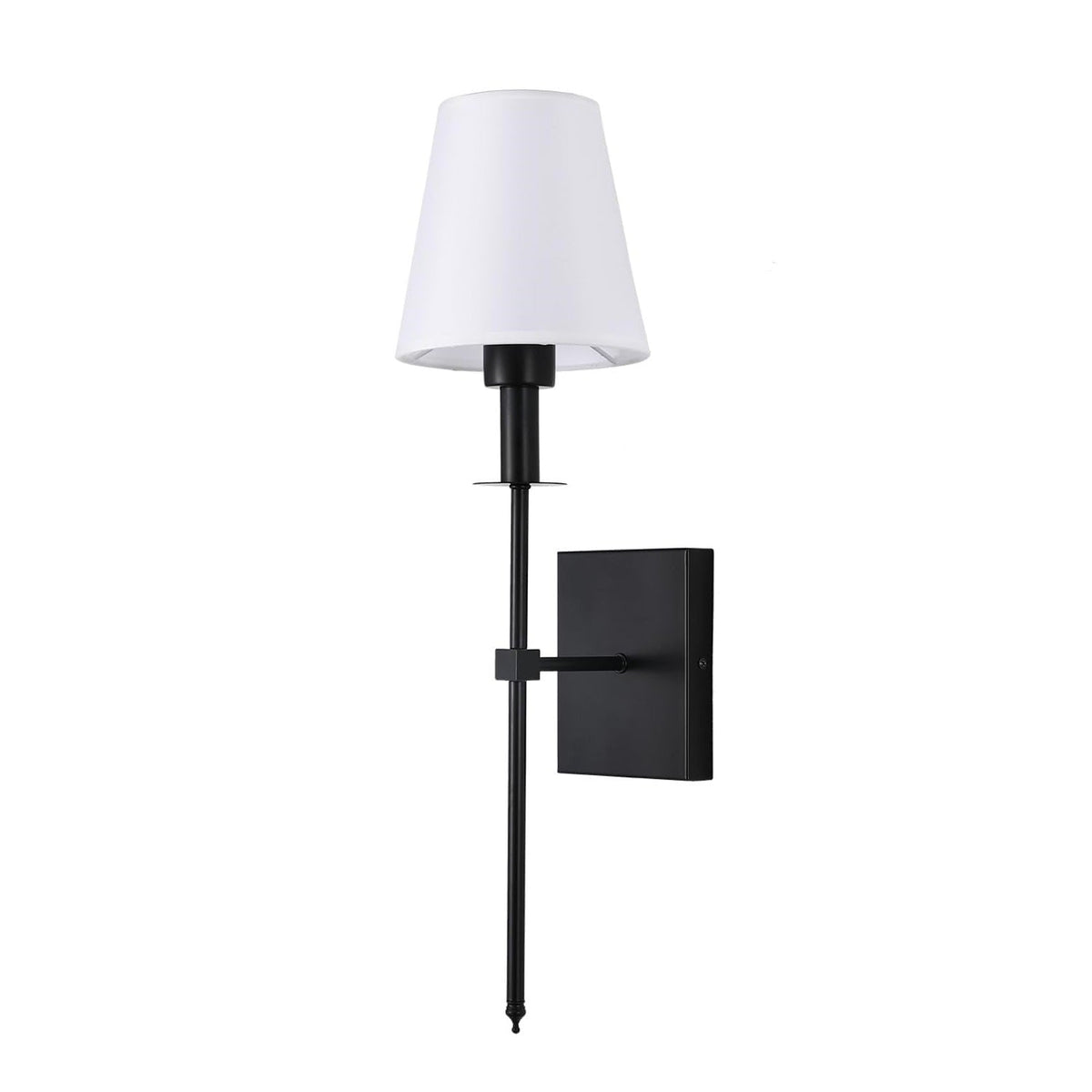 Wall Lamps in Vintage Industrial Style with White Fabric Shade