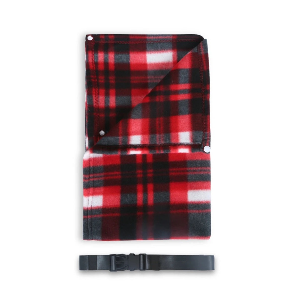 Fleece Lap Blanket for Wheelchair with Adjustable Anti-Slip Harness