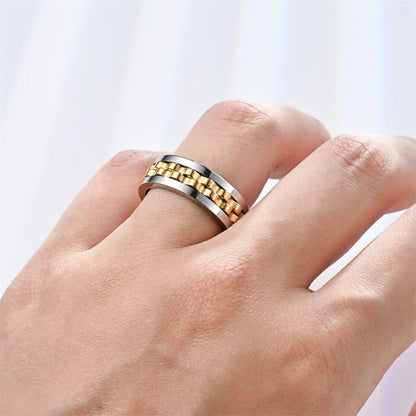 Fidget Spinner Band - Stainless Steel Gear Chain Ring