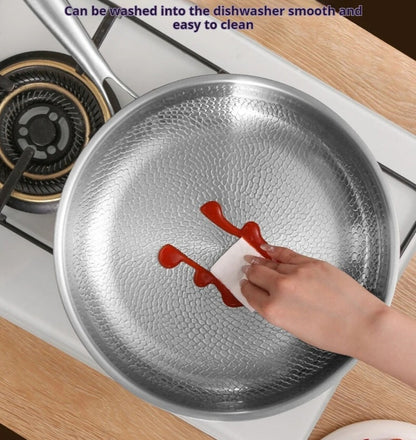 Non-Stick Hammered Cookware - Uncoated Titanium Frying Pan