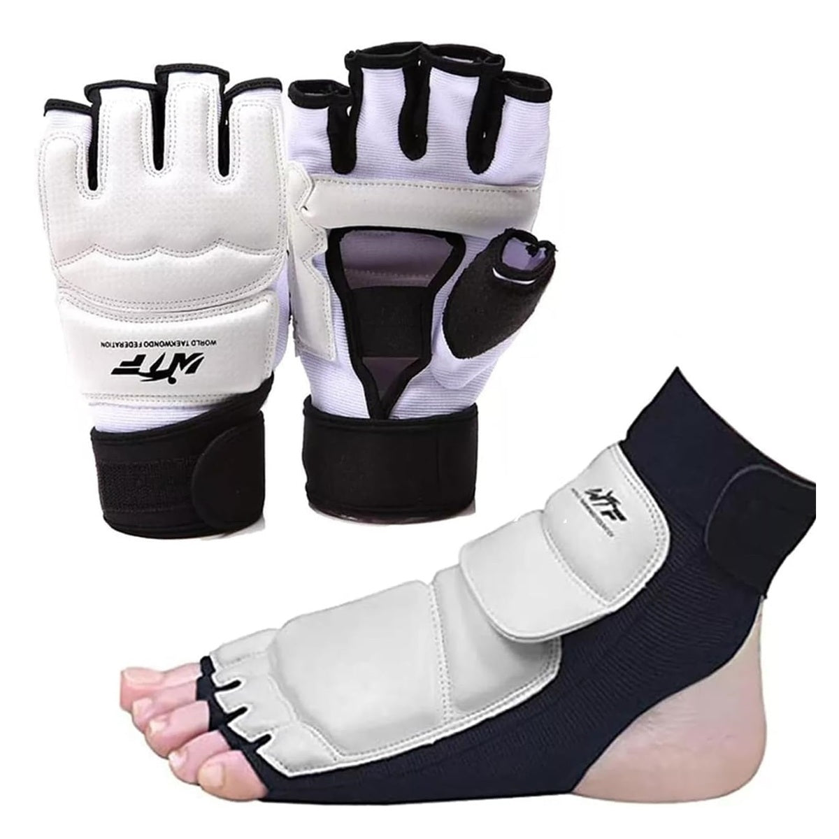 Kids' Leather Ankle Protectors for Taekwondo Sparring Foot Gloves