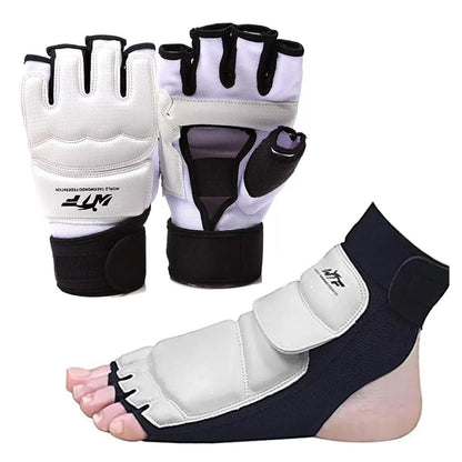 Kids' Leather Ankle Protectors for Taekwondo Sparring Foot Gloves