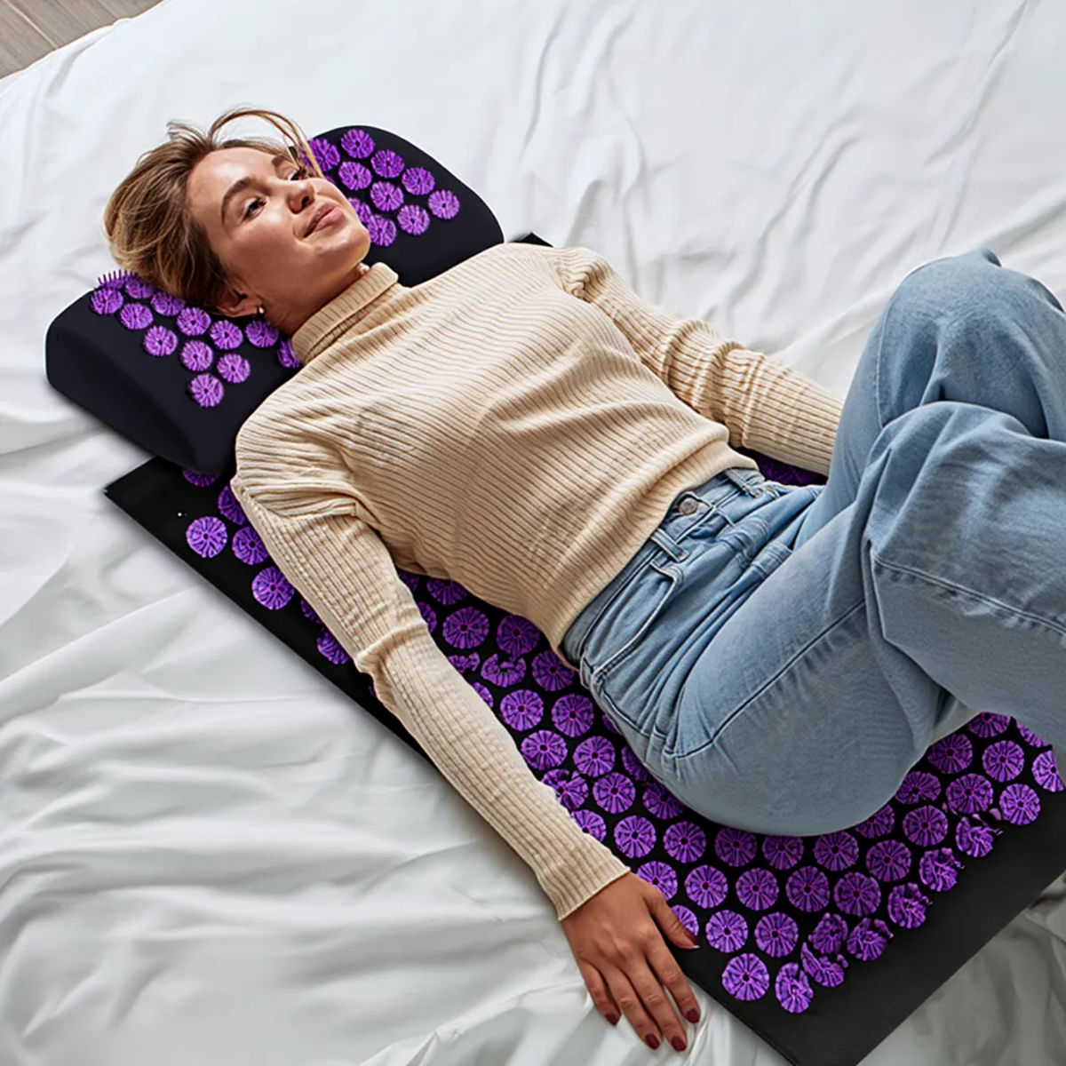 Acupressure Spike Mat - Massage Pillow for Yoga and Exercise