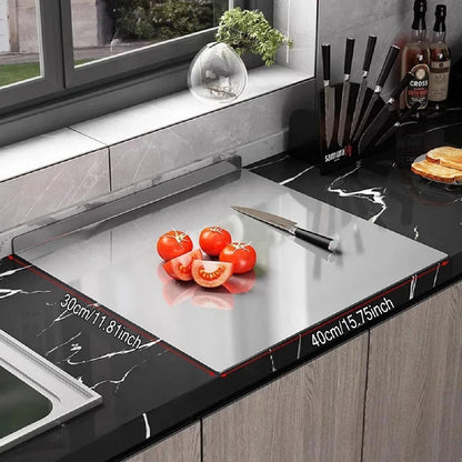 Space-Saving Stainless Steel Corner Cutting Board