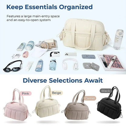 Lightweight Weekend Tote for Women - Waterproof Gym Duffel Bag