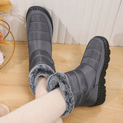 Winter Ankle Boots for Women - Cozy Plush Snow Footwear