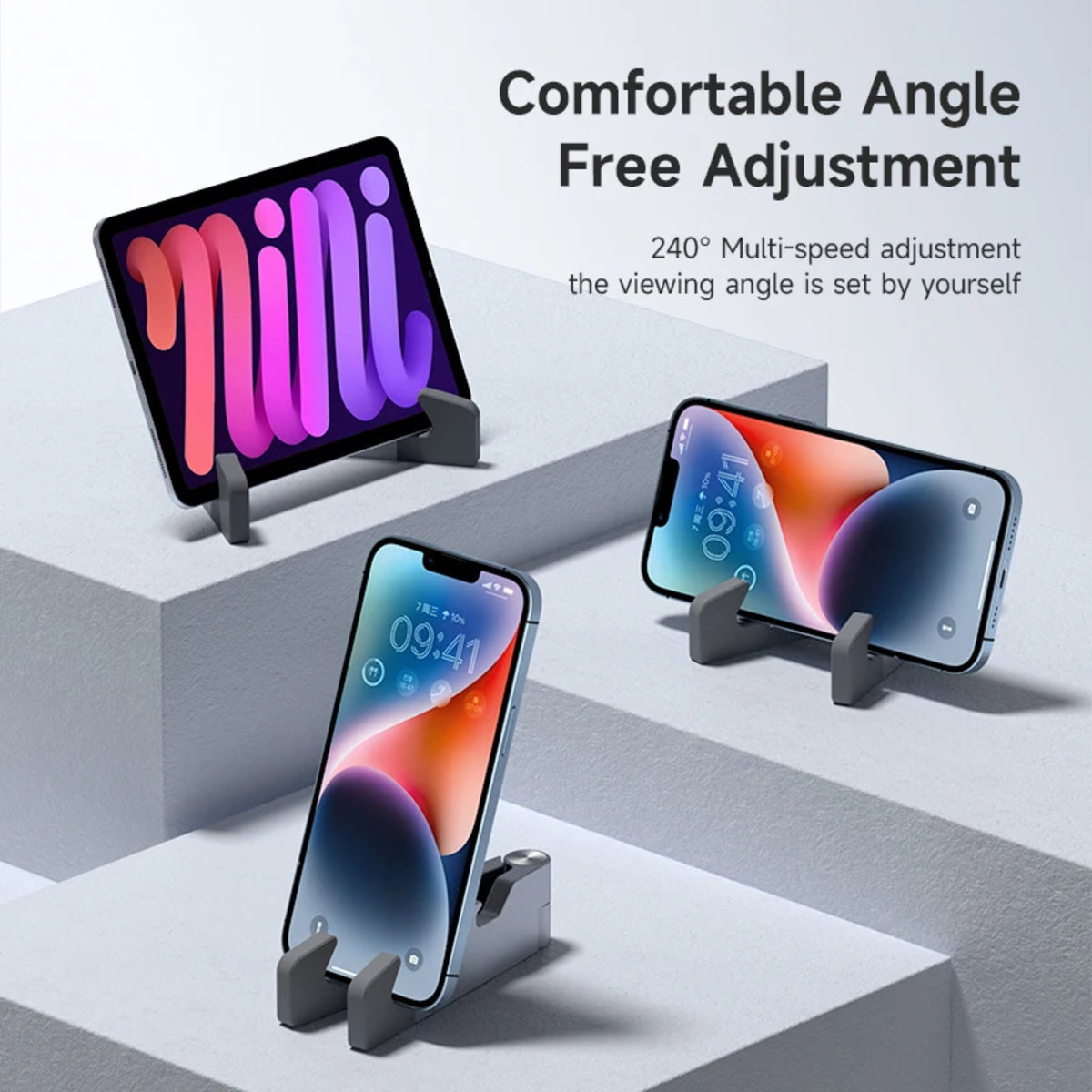 Adjustable Foldable Phone Holder with Box and Opener - Multifunctional Stand