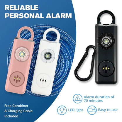 Women's Personal Safety Alarm - Keychain with Siren and Strobe Light