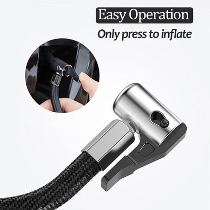 Compact Air Pump with LED Light for Cars, Motorcycles, and Bicycles