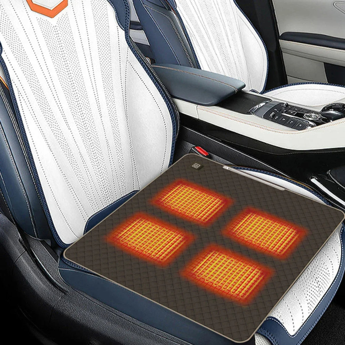 Portable Heated Mat for Camping Chair - 4-Zone Warm Cushion