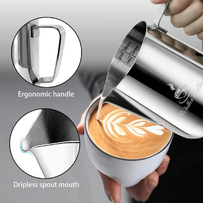 Stainless Steel Pitcher for Steaming Milk and Frothing