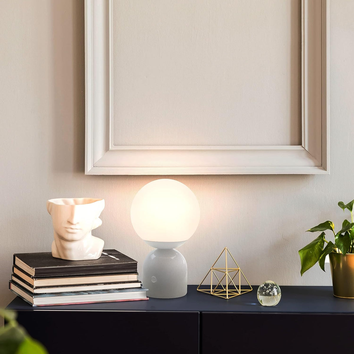Rechargeable Touch-Controlled LED Table Lamp with Dimming Feature