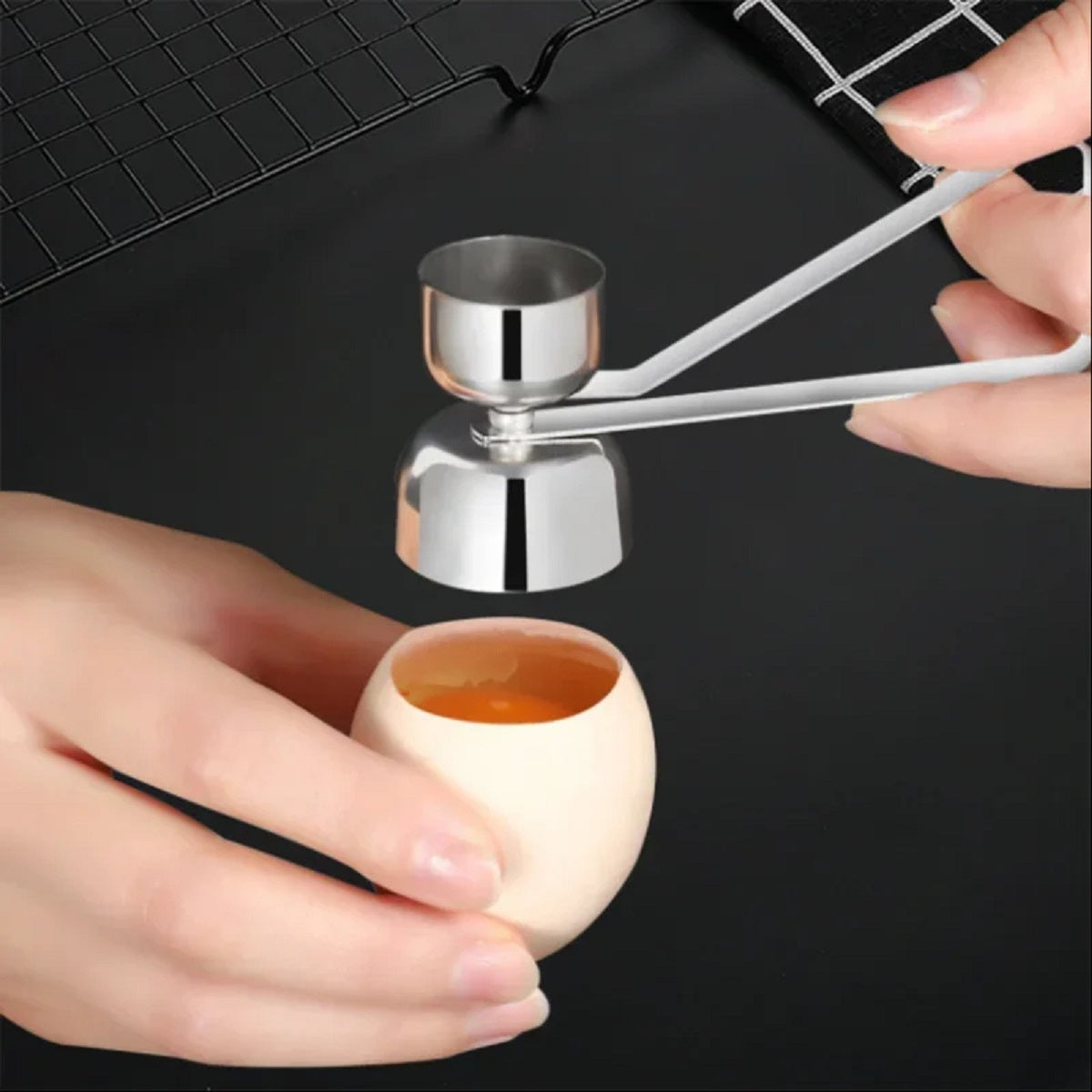 Double-Head Egg Topper Tool - Stainless Steel Eggshell Cutter
