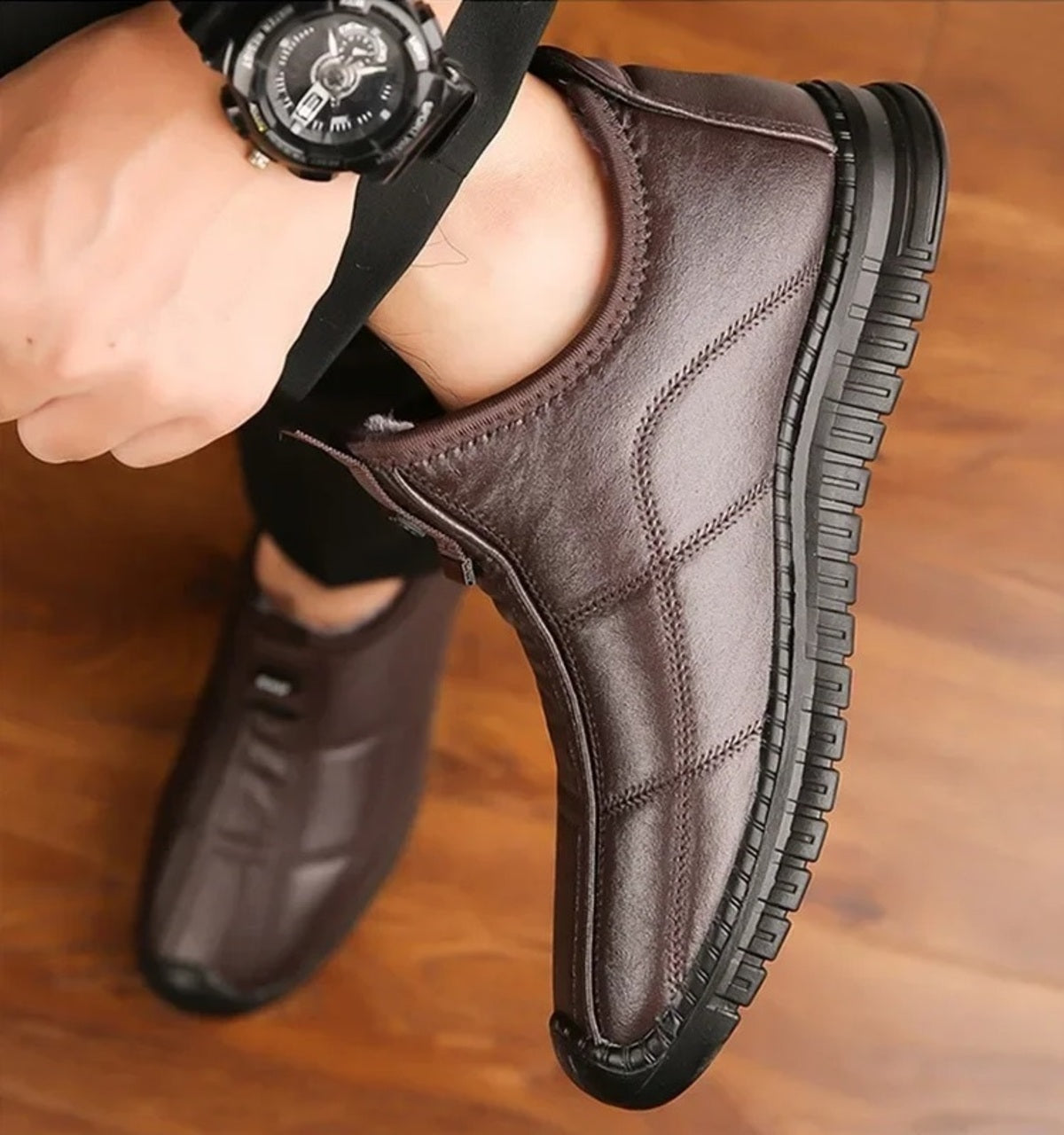 Waterproof Non-Slip Platform Boots for Men - Warm Winter Work Footwear