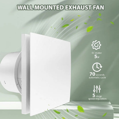 Wall-Mounted Ventilation Fan - Reversible with Remote Control