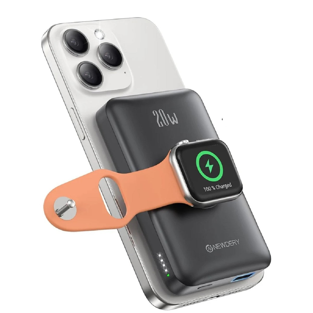 Portable Wireless Charger for iPhone and Apple Watch Power Bank