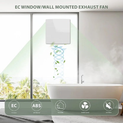 Wall-Mounted Ventilation Fan - Reversible with Remote Control