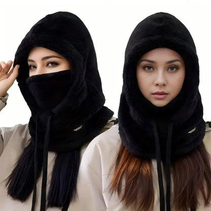 Fleece Ski Hooded Balaclava - Windproof Thermal Face Mask for Winter