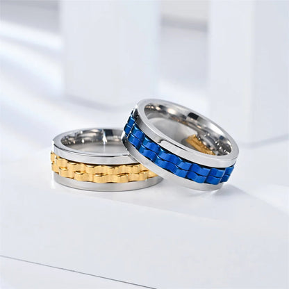 Fidget Spinner Band - Stainless Steel Gear Chain Ring