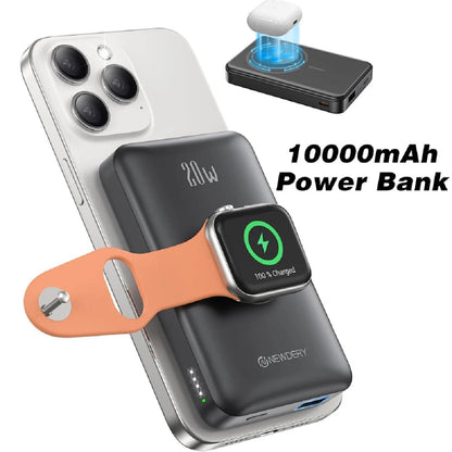 Portable Wireless Charger for iPhone and Apple Watch Power Bank