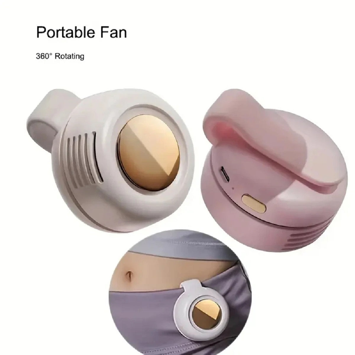 Mini Clip-On Bladeless Waist Fan - Quiet and Portable for Outdoor Use