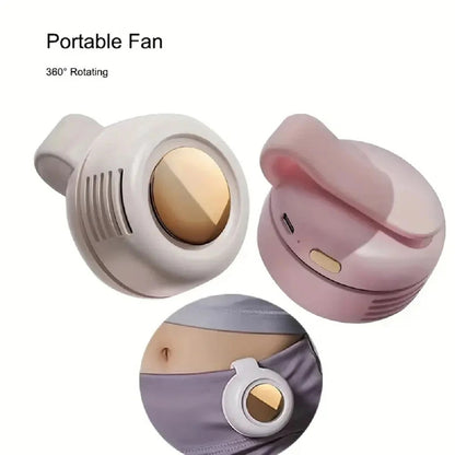 Mini Clip-On Bladeless Waist Fan - Quiet and Portable for Outdoor Use