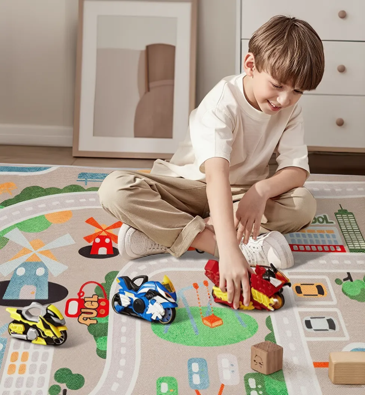 Children's Crawling Carpet - Reading Play Mat for Parking Lot Area