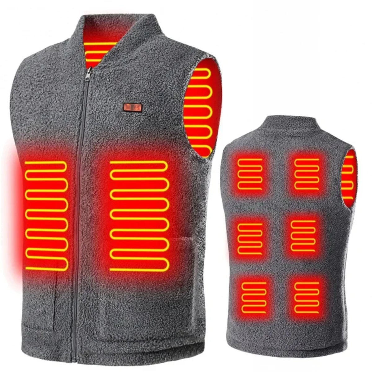 Washable Sleeveless Winter Jacket - USB Heated Vest with 3 Heat Settings